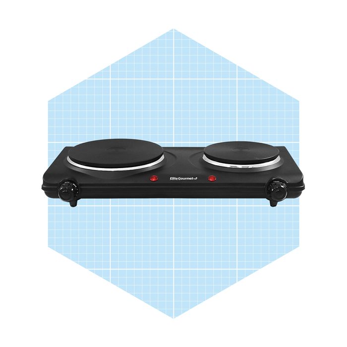 Elite Gourmet Countertop Double Cast Iron Burner