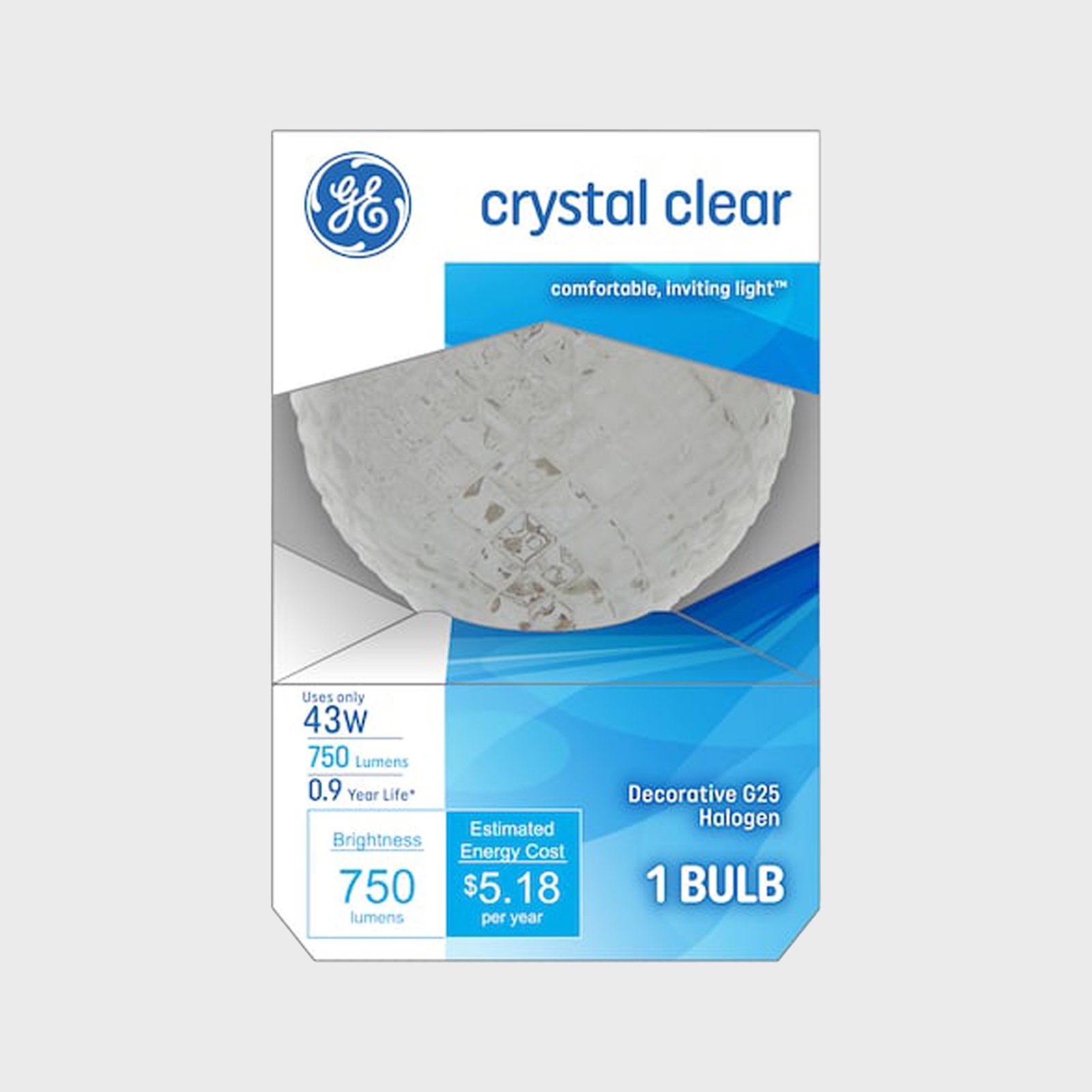 Ge Halogen Globe Multi Faceted Light Bulb Via Lowes