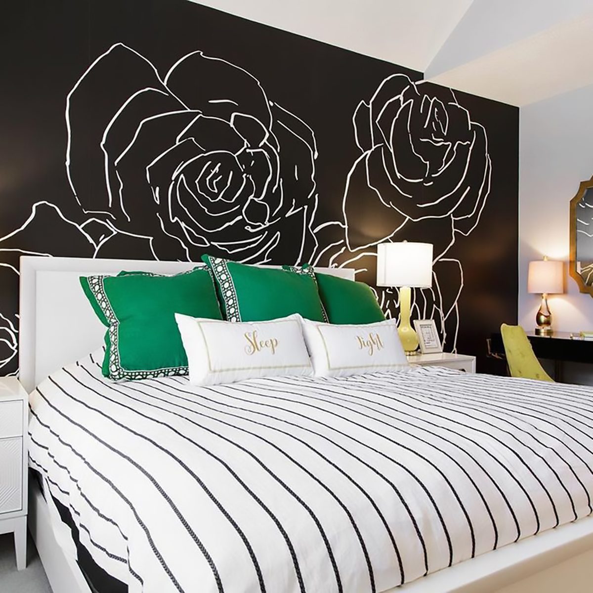 Bold Mural Wall Bedroom