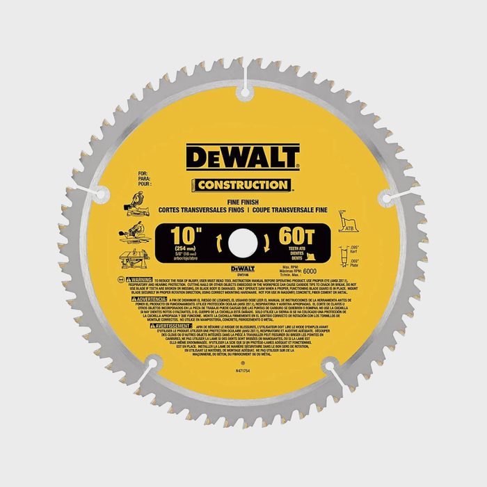 General Purpose Miter Saw Blade Dewalt Construction 10 Inch 60 Tooth Blade