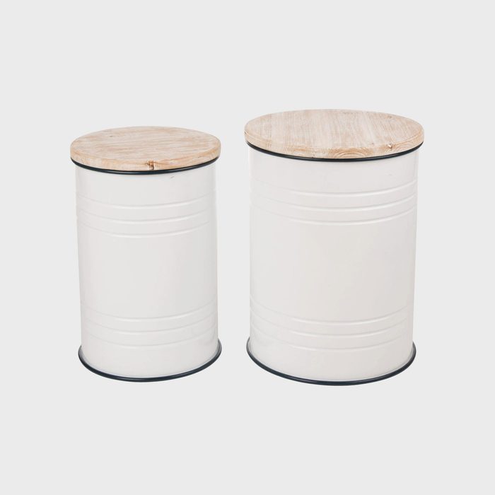 Metal Storage Containers Farmhouse Enamel Glitzhome