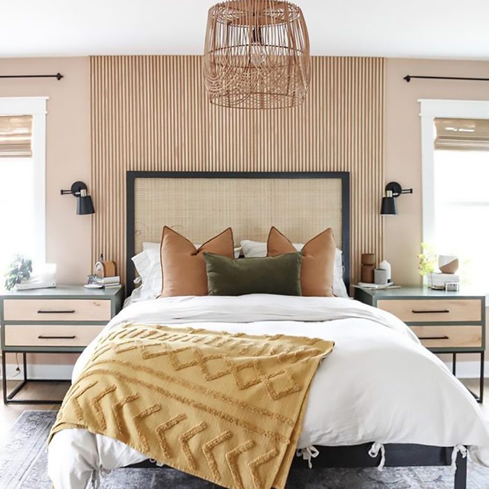 Wood Slat Feature Wall Bedroom
