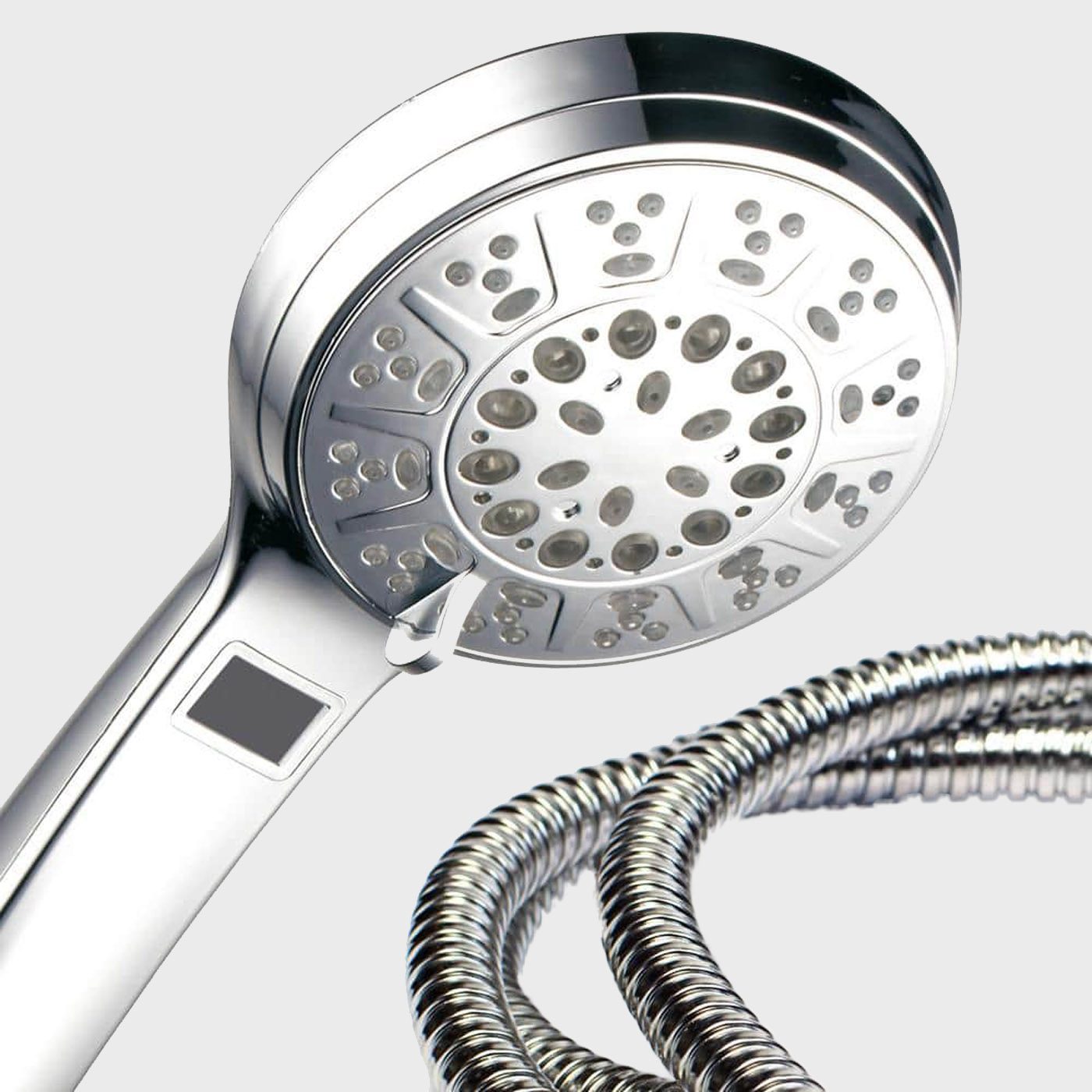 5 Spray Setting Led Handheld Shower In Chrome Via Homdepot.com Ecomm