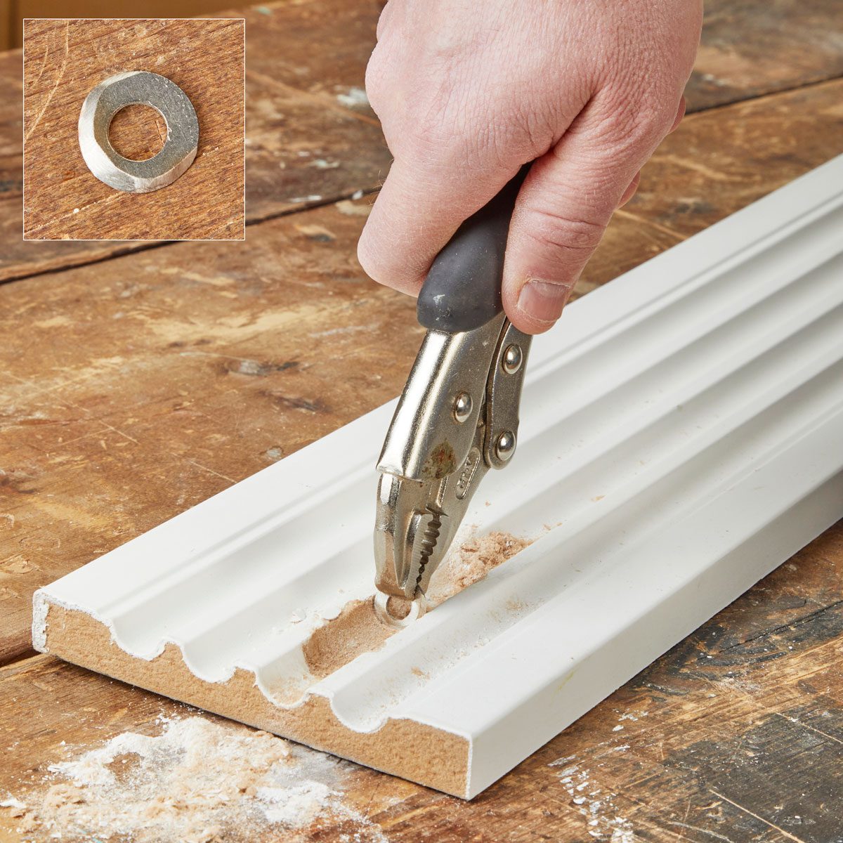 Paint Scraper For Curves Pliers Trick