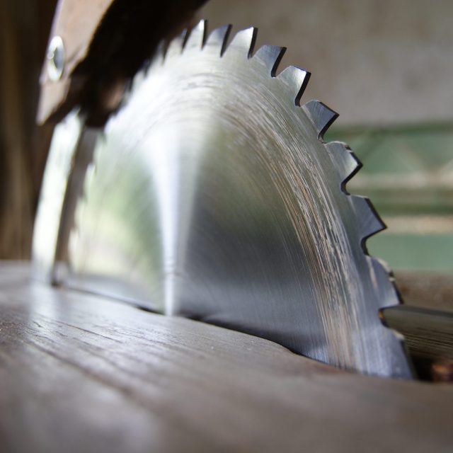 Closeup of saw
