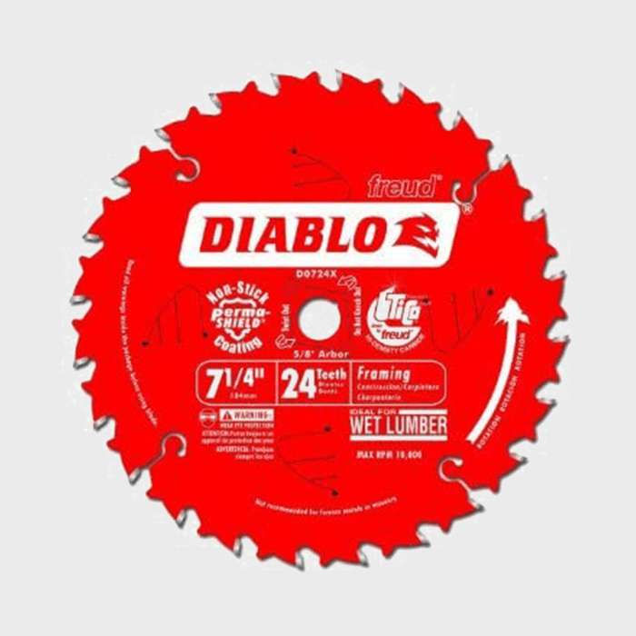 Diablo Freud D0724 24 Tooth Atb Carbide Framing Saw Blade Ecomm Via Amazon