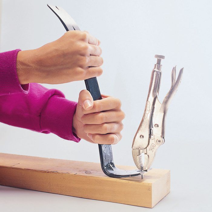 Double Up On Stubborn Nails Pliers Trick