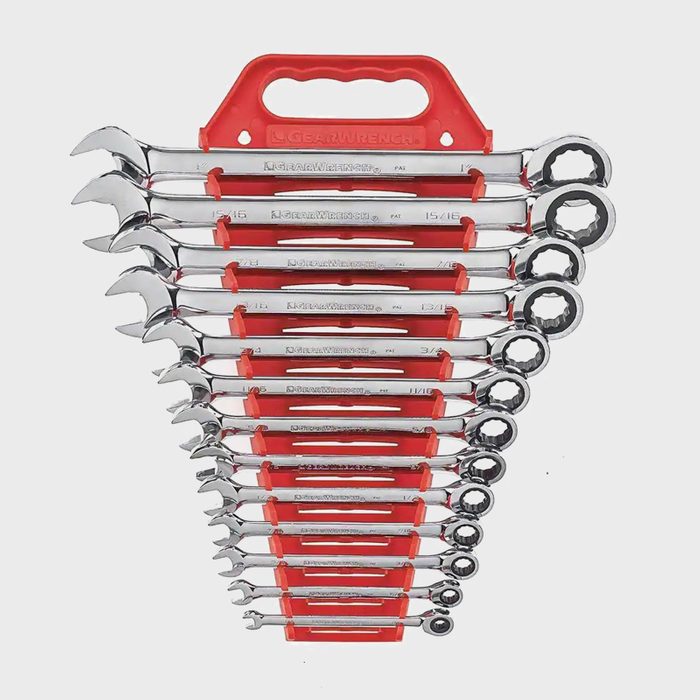 Gearwrench 13 Piece Ratcheting Combination Sae Wrench Set Ecomm Via Homedepot