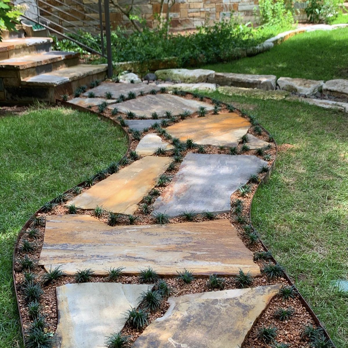 Flagstone And Granite Walkway Courtesy Dianasdesignsaustin Instagram