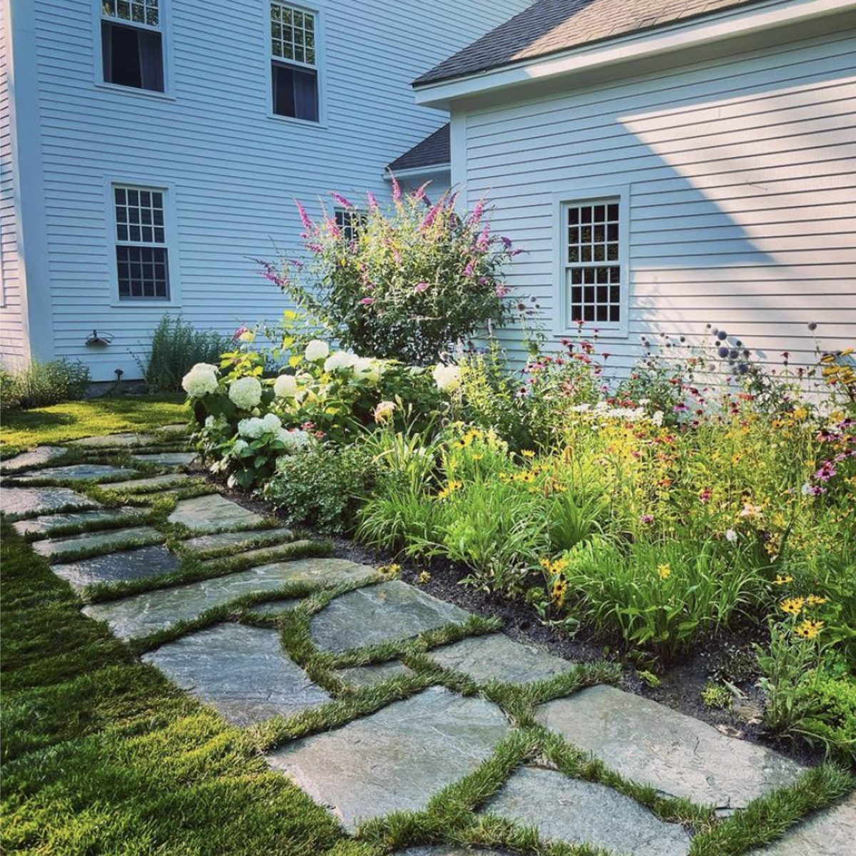 Flagstone And Sod Walkway Courtesy Thatstoneguy Instagram