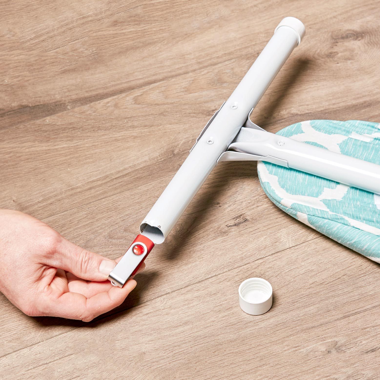 hiding a flash drive in an ironing board