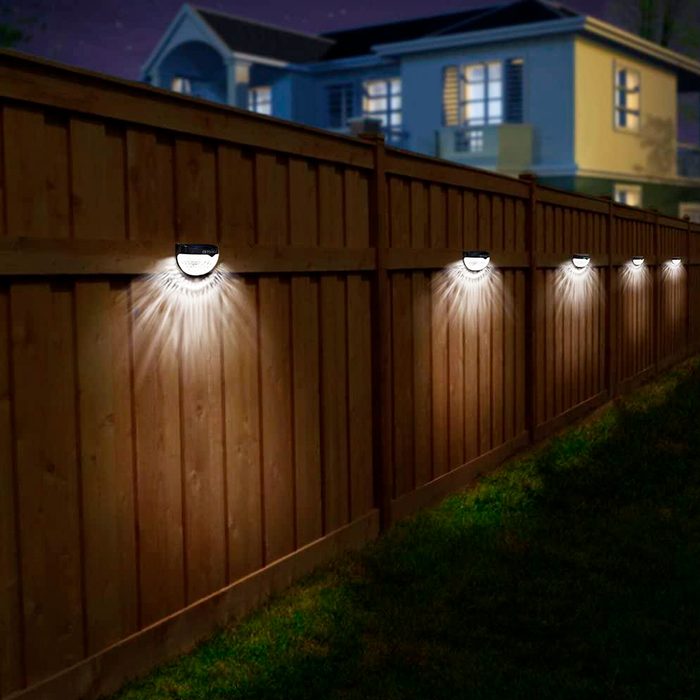 Othway Solar Fence Post Lights Wall Mount Decorative Deck Lighting