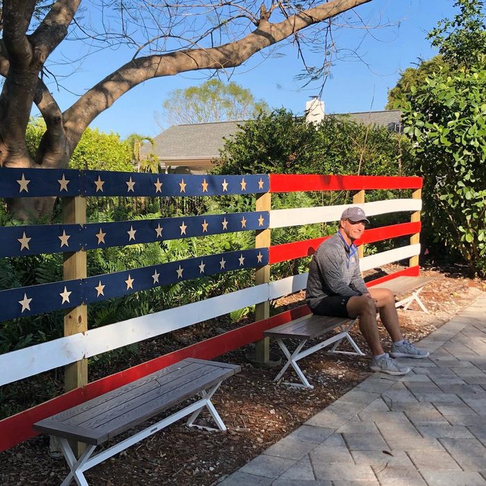 Painted Wood Fence Courtesy @thehousehouseblog Via Instagram