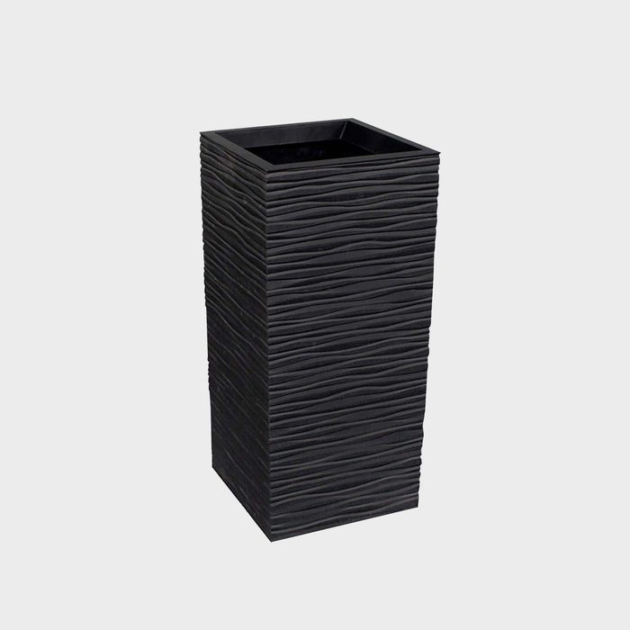 Tierra Verde Serenity Slate Rubber Self Watering Planter Ecomm Homedepot.com
