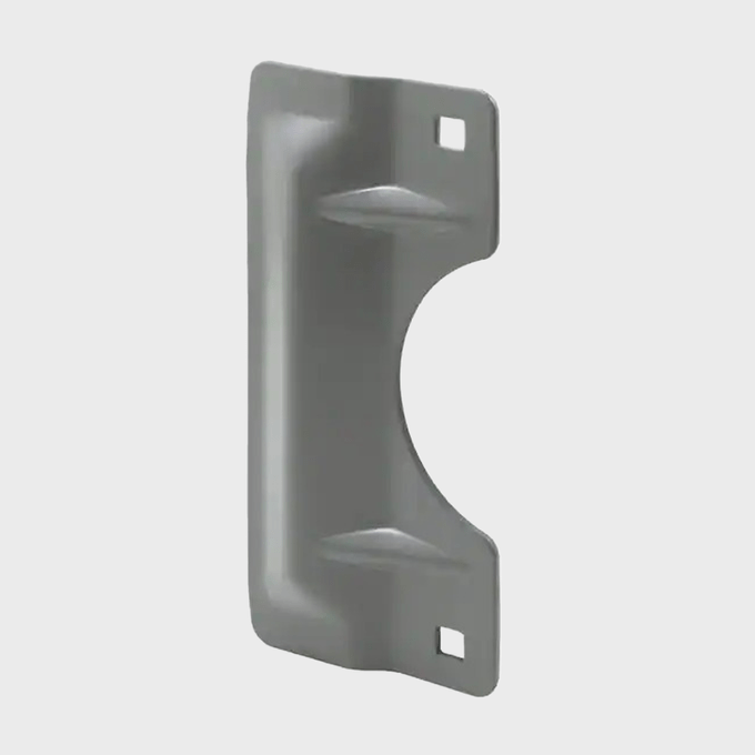 Steel Painted Gray Door Latch Shield Ecomm Via Thehomedepot