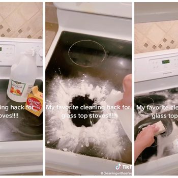 Can This Tiktok Hack Clean A Burnt Glass Stove Top Via @cleaningwithashleybea Tiktok