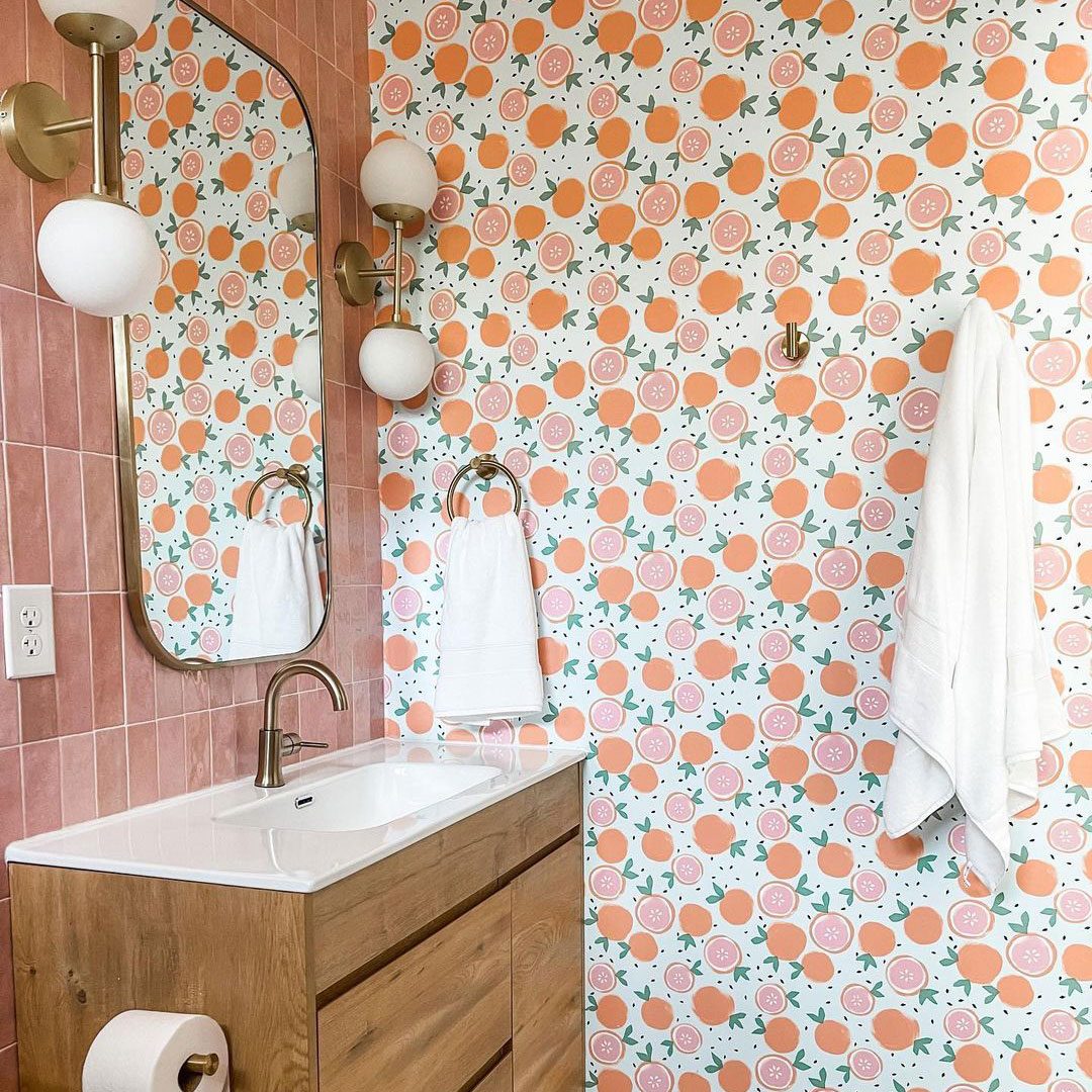 Playful Bathroom Wallpaper