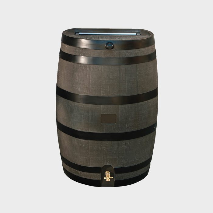 Rts Home Accents Polyethylene 50 Gallon Flat Back Brass Spigot  Rain Barrel Ecomm Walmart.com