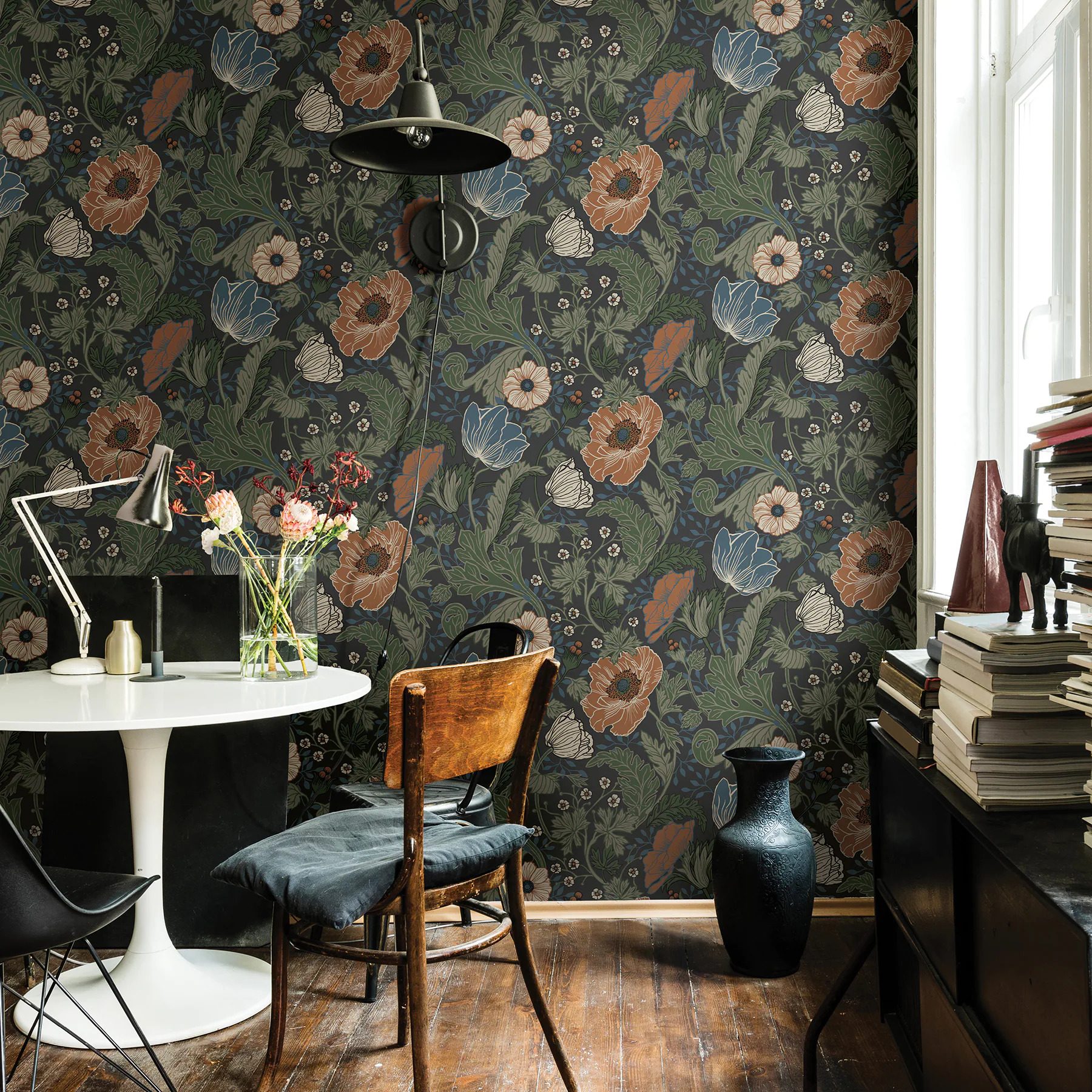 A Street Prints Anemone Multicolor Floral Wallpaper Ecommm Via Homedepot.com