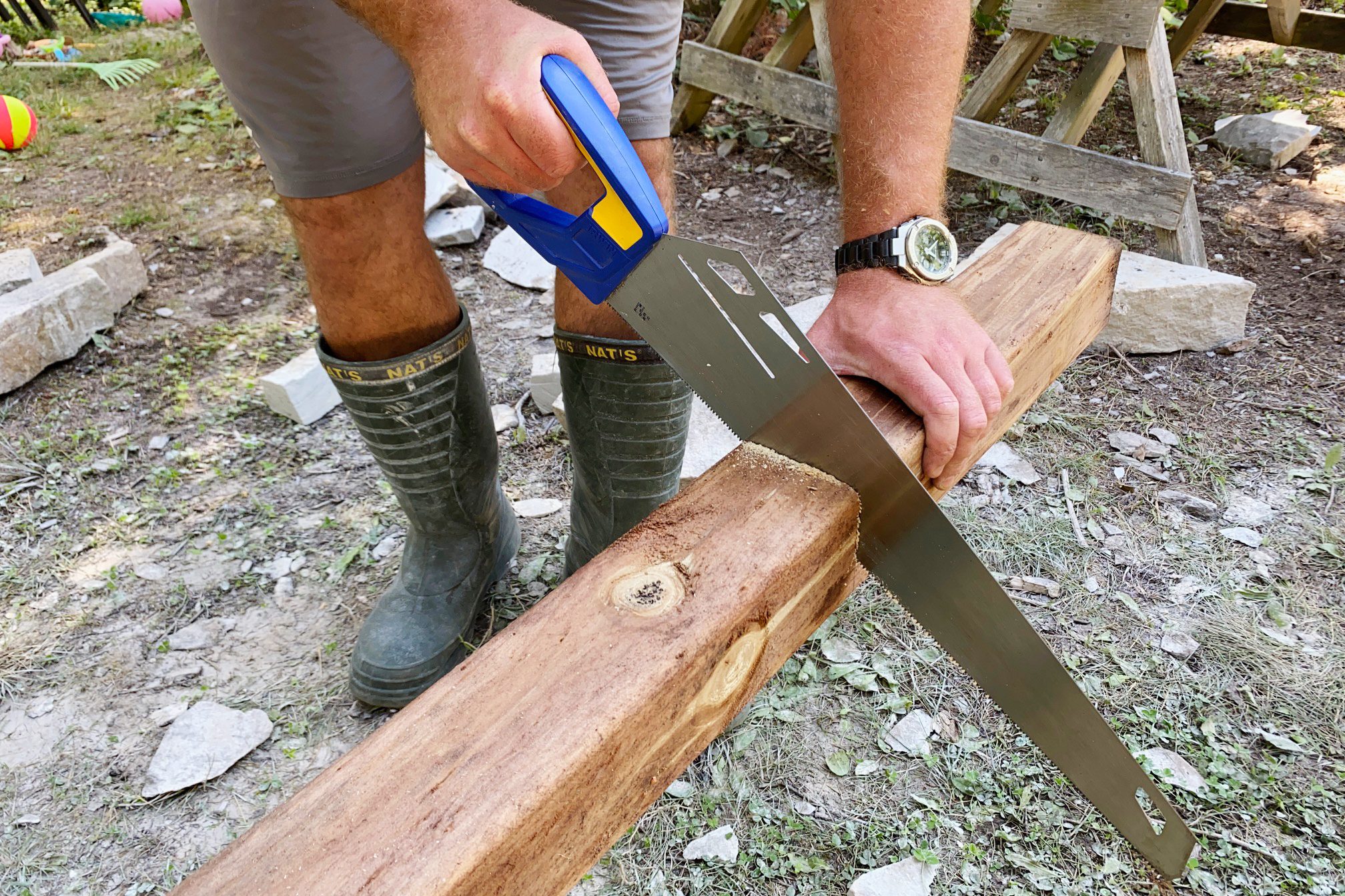 step 1 Cut Legs To Length for swing