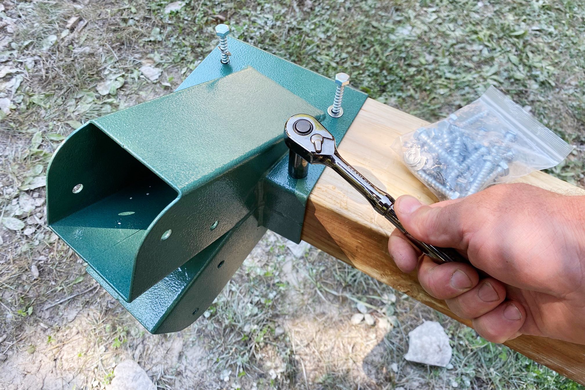 Bolt Brackets To Center Beam