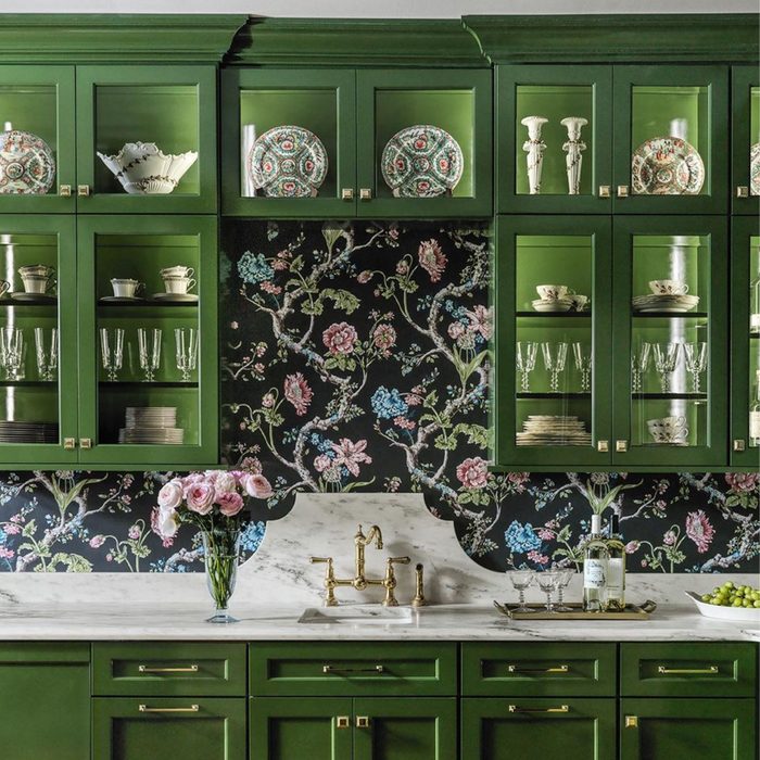 Bold Kitchen Wallpaper Idea Courtesy @periodrestorationco Via Instagram