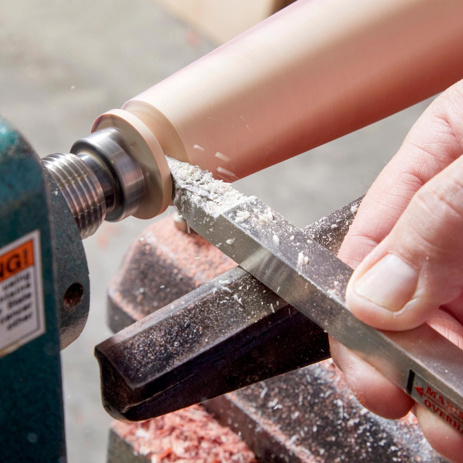 close up of a hand using an Easy Wood Turning Tool