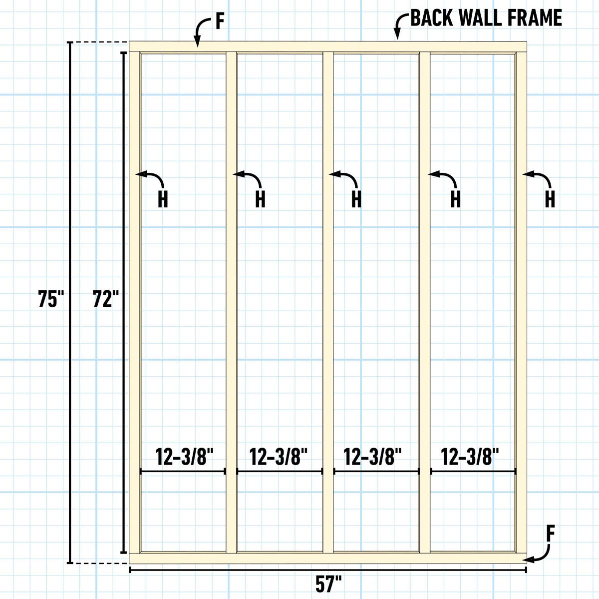 Infrared Sauna Back Wall Frame Fig 4