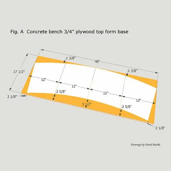 Stone Inlay Concrete Bench Fhm 31