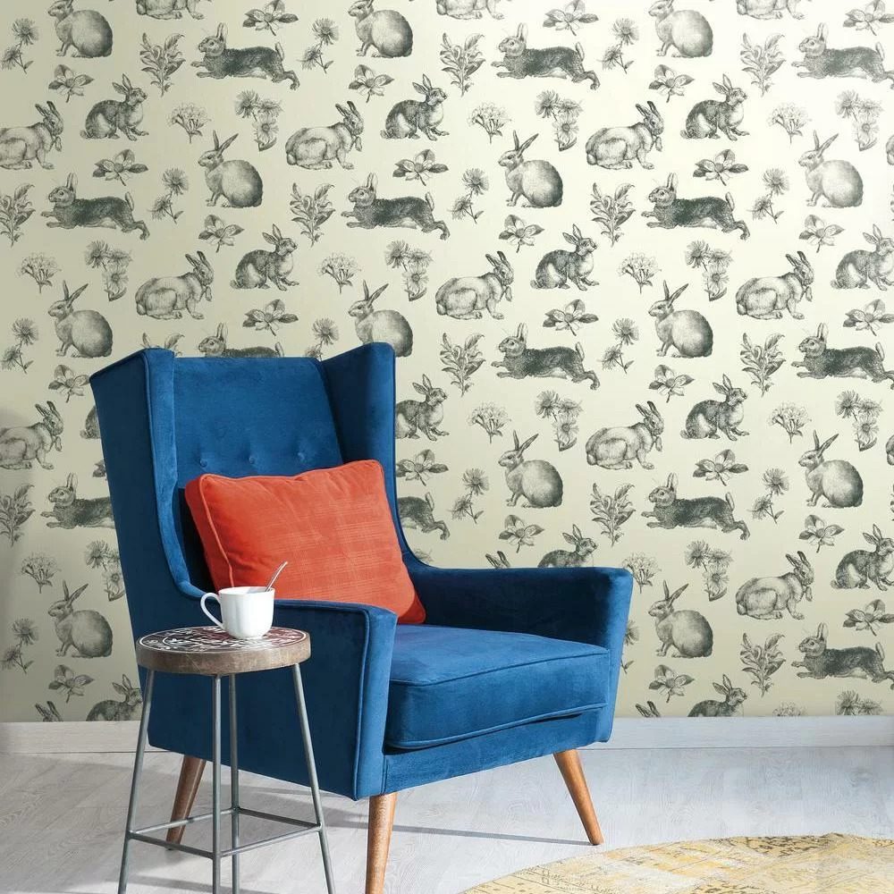 Book Bunny York Wallcoverings Toile Wallpaper Ecomm Via Wayfair.com