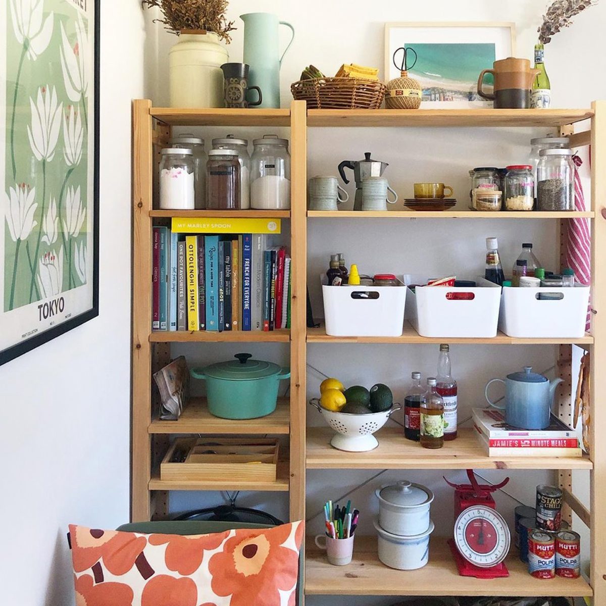 Open Shelving Storage Courtesy @thetidyapartment Via Instagram