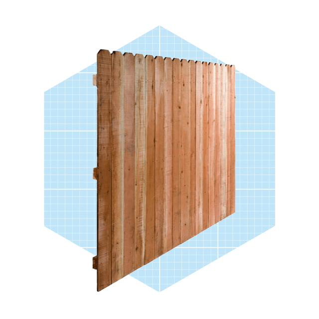 Natural Redwood Dog Ear Wood Fence Panel Ecomm Via Lowes.com