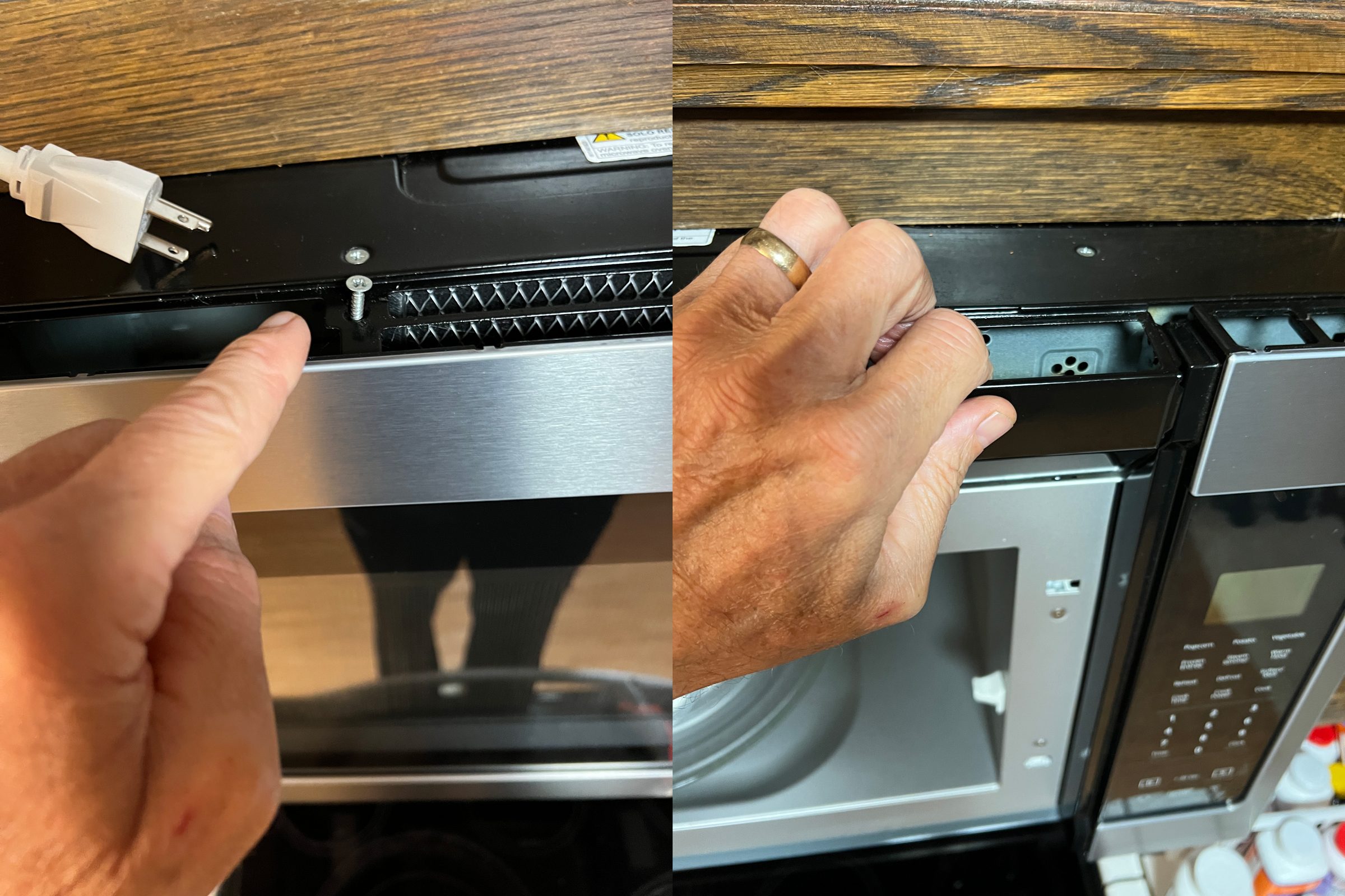 Remove upper plastic vent, if necessary