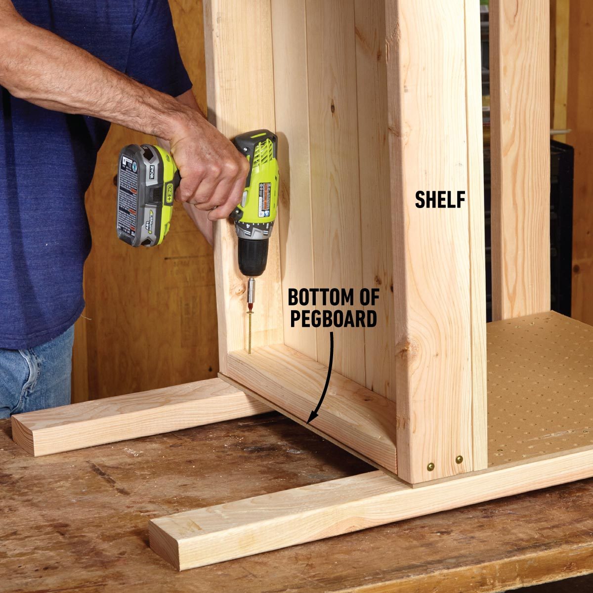 Classic Diy Workbench Plans Adding the Shelf