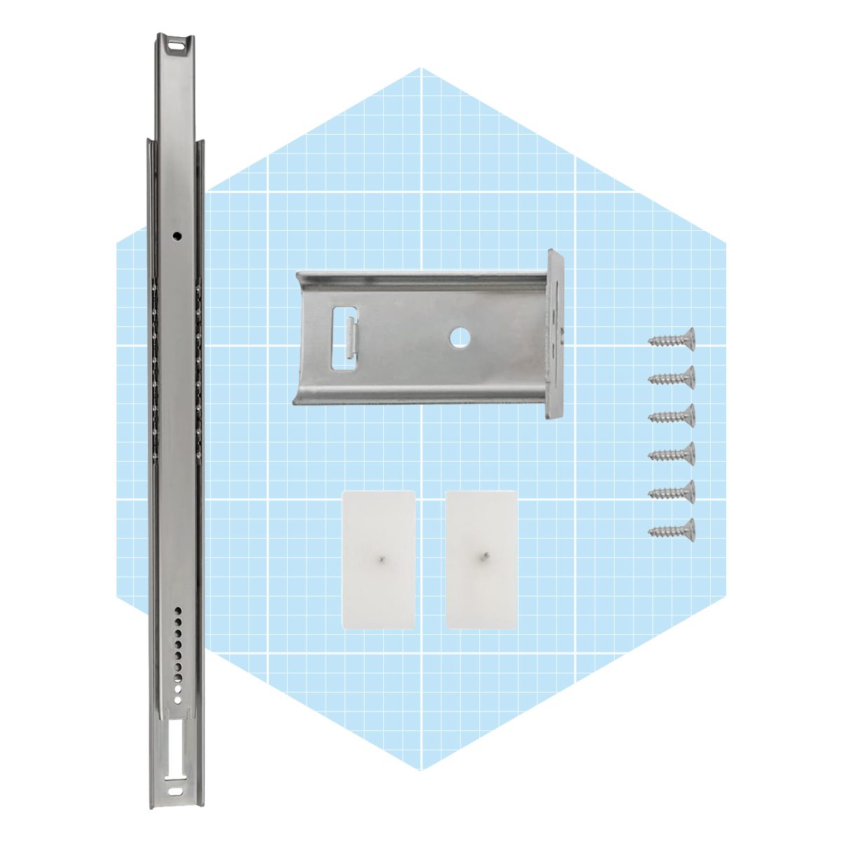 Hickory Hardware 14 Inch Center Mount Drawer Slide