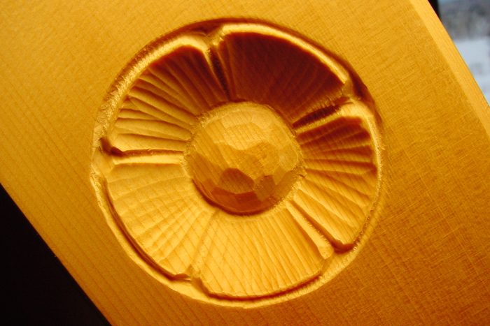 Carving small flower