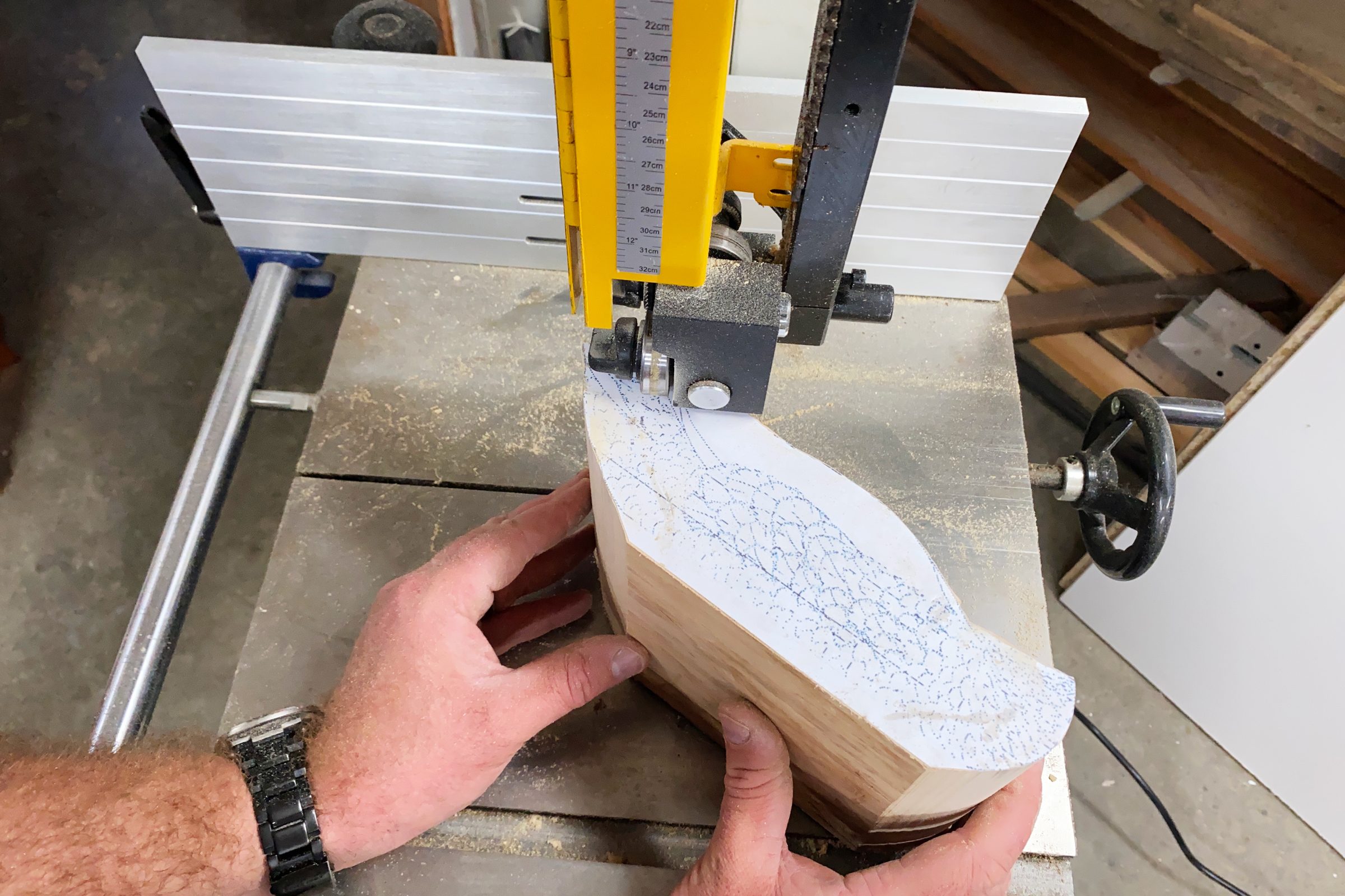 cutting a duck out of wood
