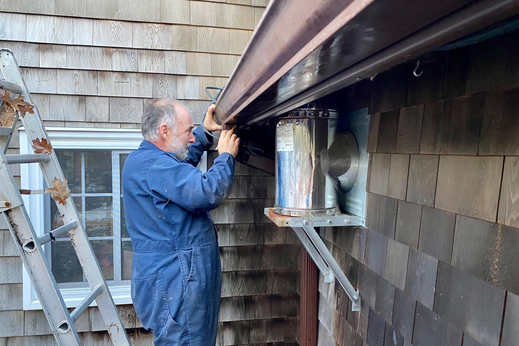 Install rain gutter
