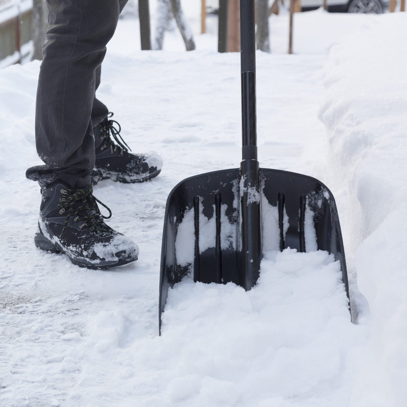 shoveling snow