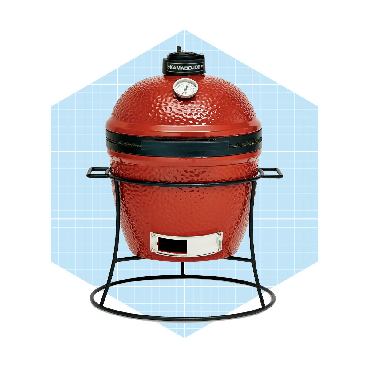 Joe Jr. 13.5 In. Portable Charcoal Grill In Red With Cast Iron Cart Ecomm Walmart.com