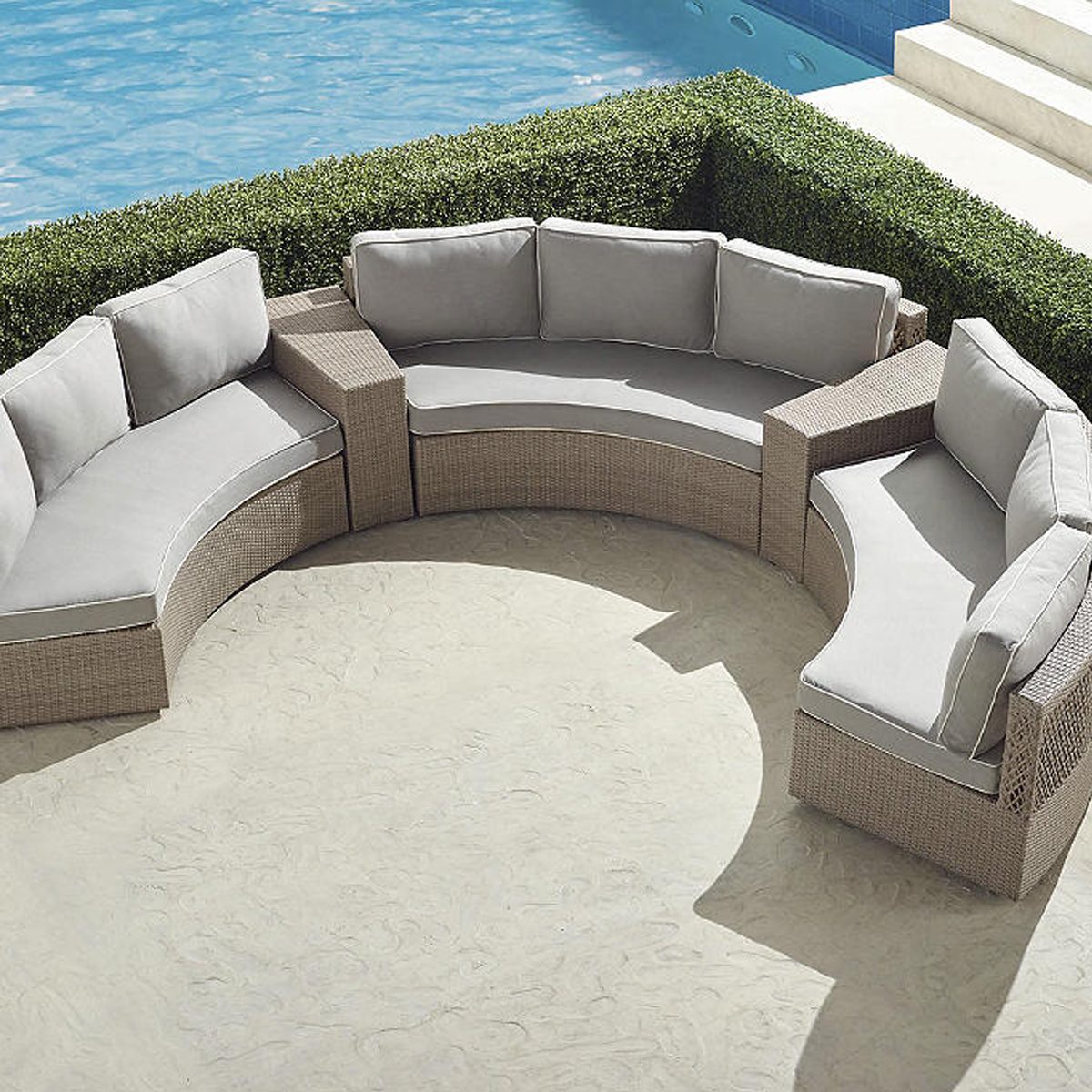 Pasadena 5 Pc. Modular Sofa Set In Dove Finish