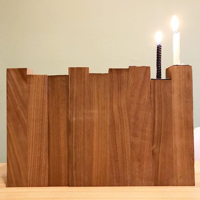 Scrap Wood Menorah Courtesy @homemademimi Via Instagram