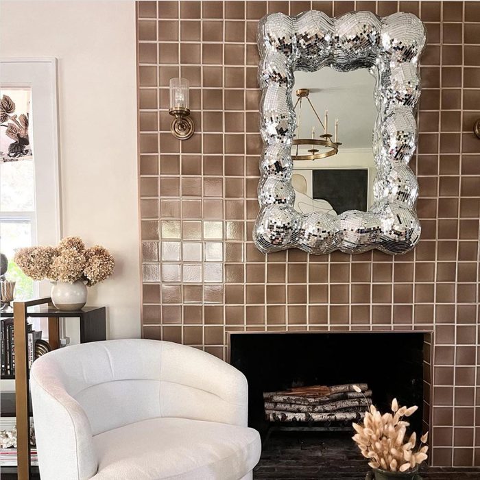 Square Tile Fireplace