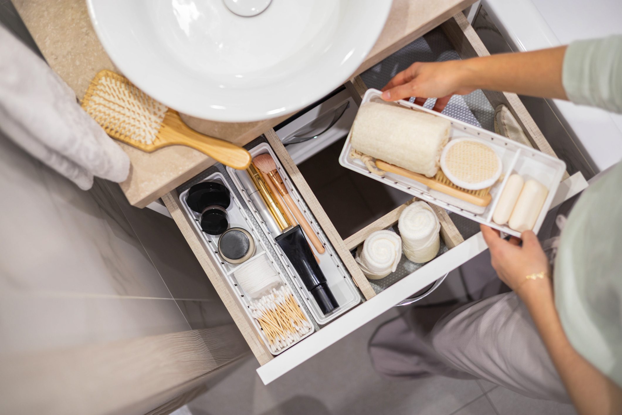 Cropped Hands Of Person Preparing Food On Table