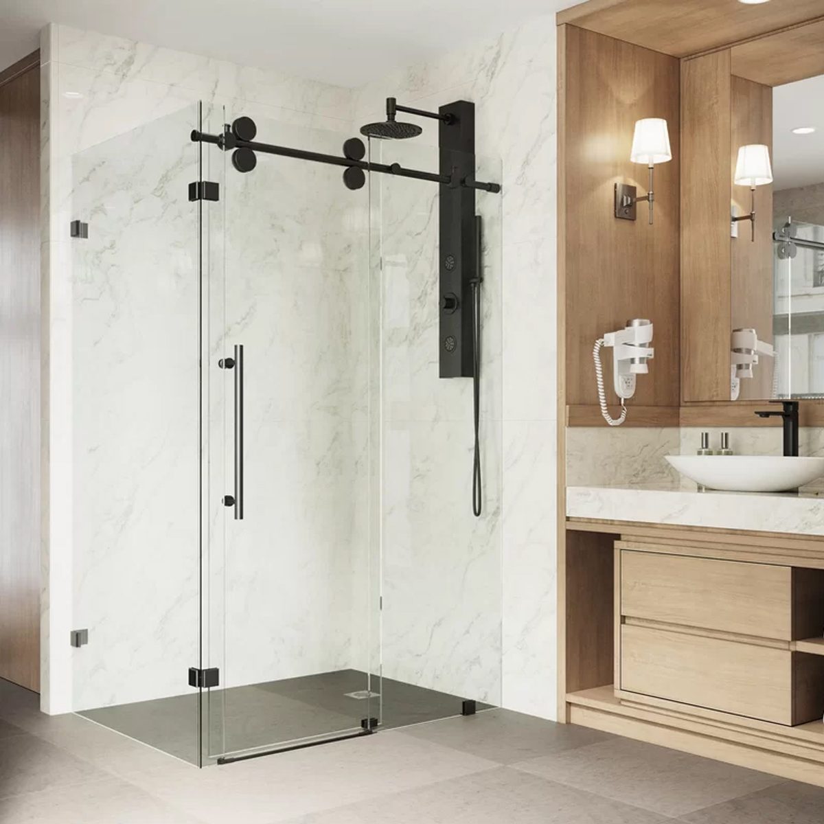 Winslow 46.5 W X 74 H Rectangle Shower Enclosure Ecomm Wayfair.com