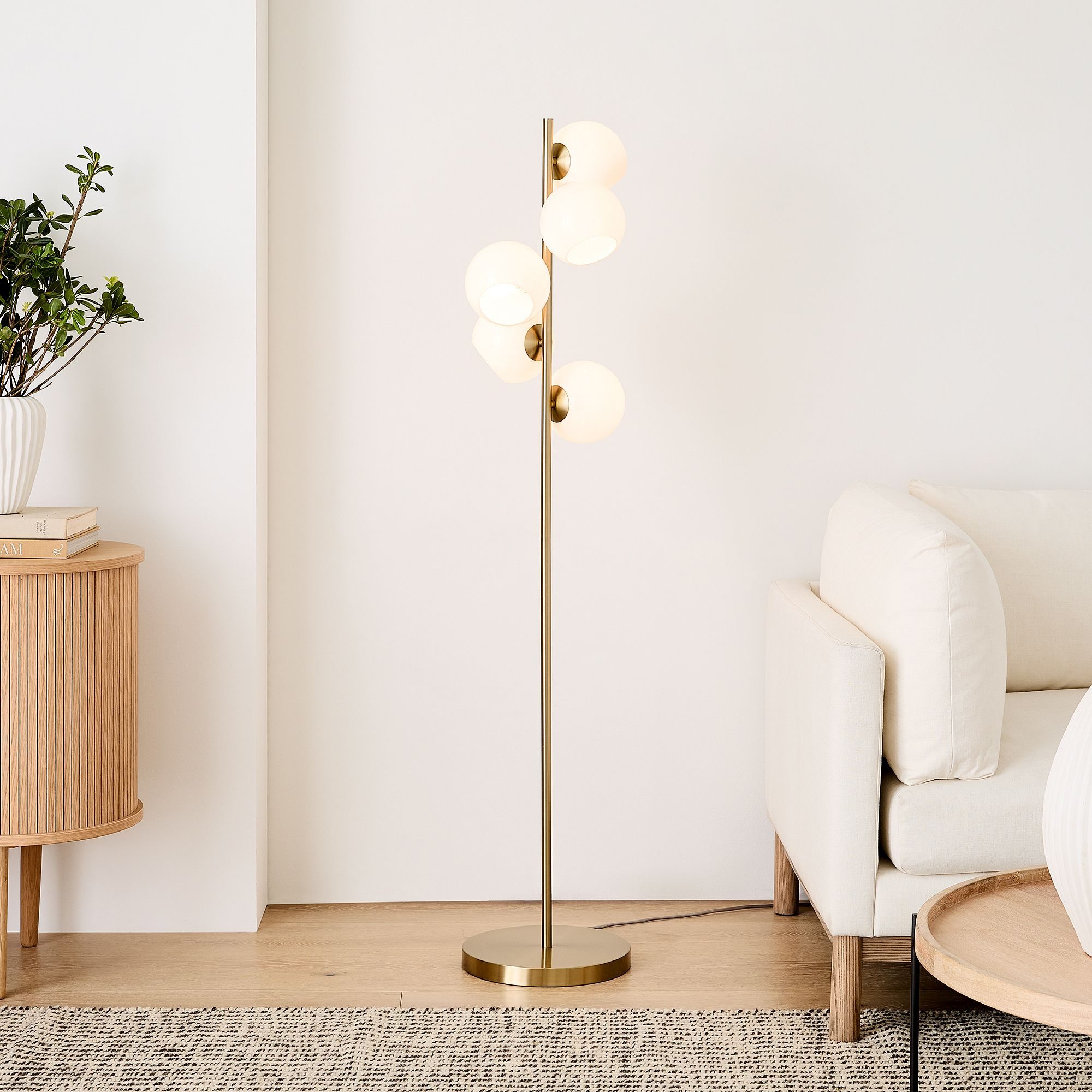 Staggered Glass 5 Light Floor Lamp Ecomm Via Westelm.com