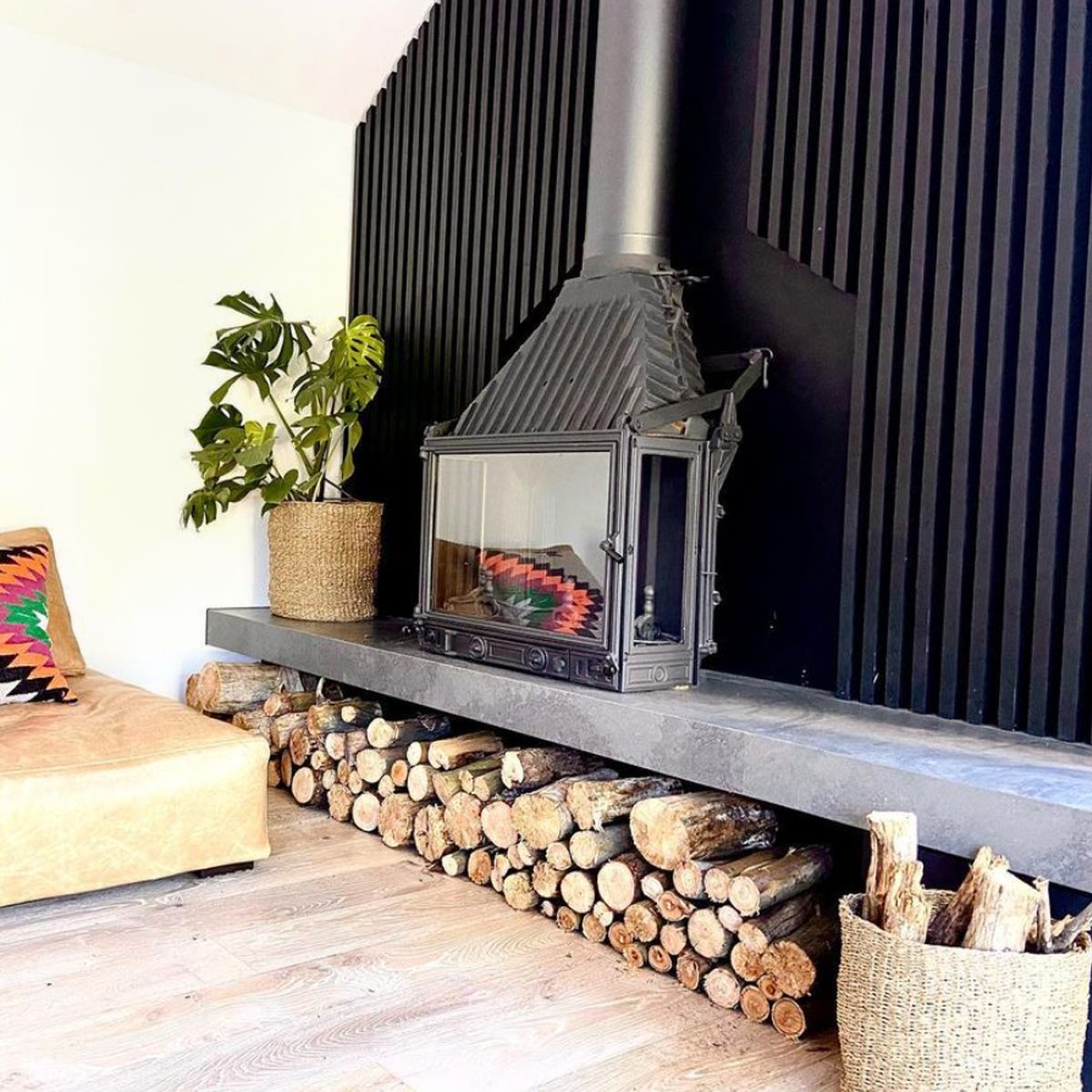 Floating Hearth Diy Firewood Storage Courtesy @barnhomedesignandbuild Via Instagram