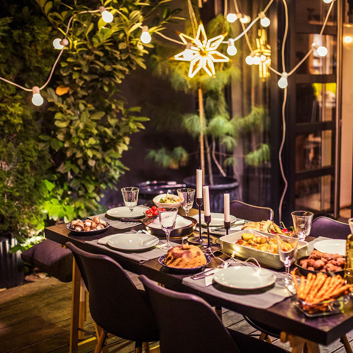 Table Ready For Dinner Party