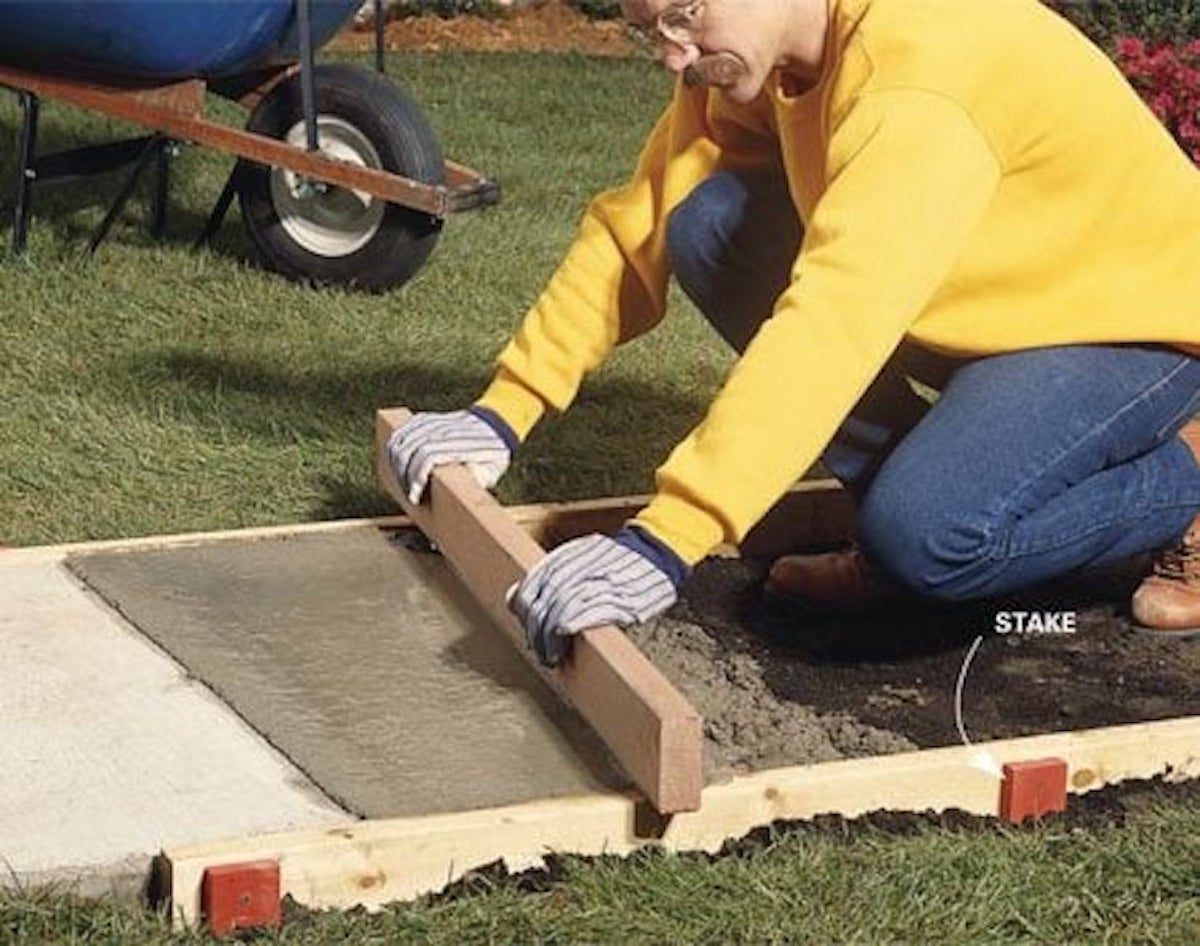 Concrete walkway