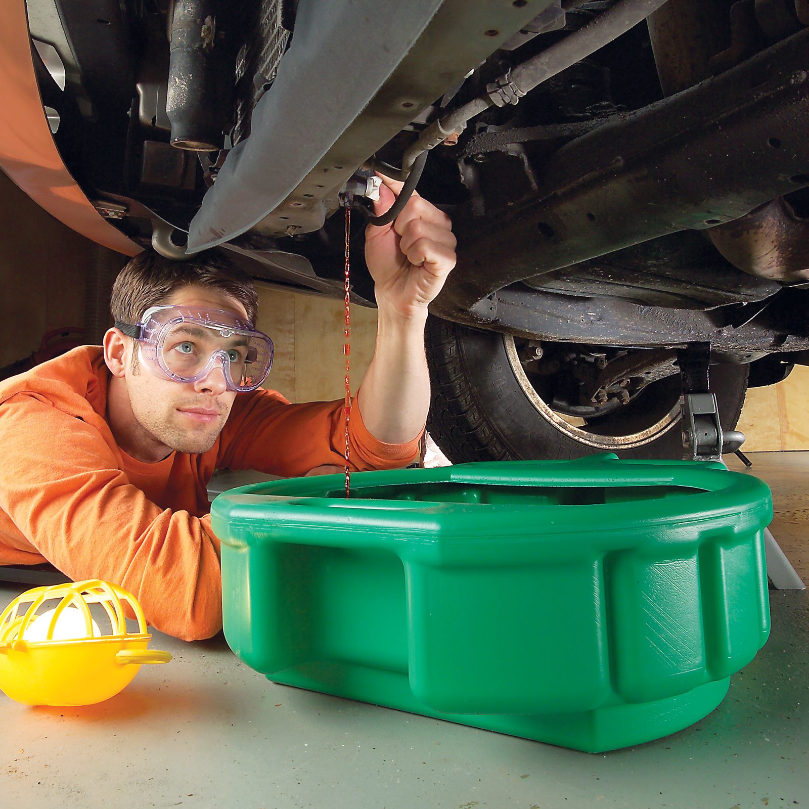 draining coolant from a car